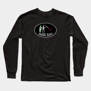 Blackbeard's Flag Surfboard Long Sleeve T-Shirt